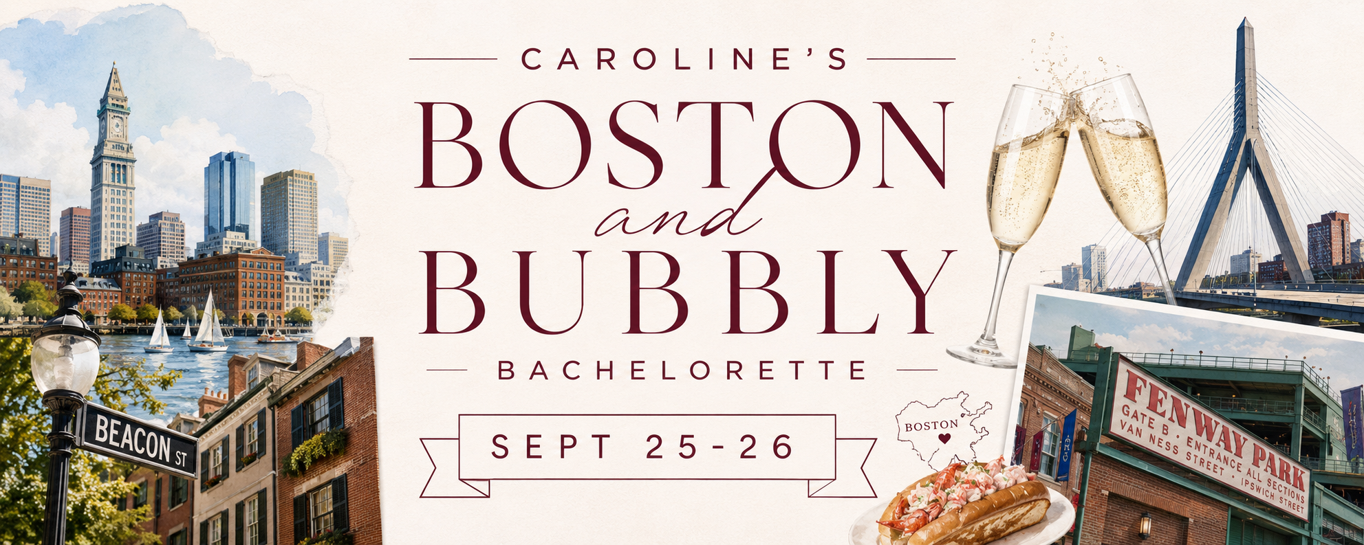 Caroline's Boston and Bubbly bachelorette, September 25-26
